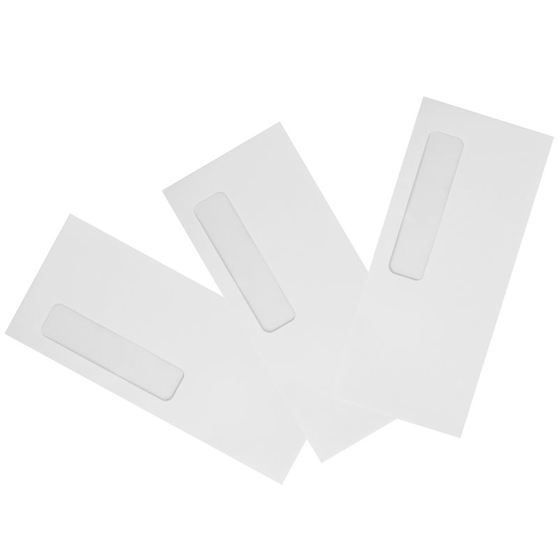 Blue Summit Supplies 500#10 Left Window Envelopes - Thick Gummed Seal - Single Window Envelopes for Quickbooks Checks, Invoices, Business Statements, Personal Letters - Number 10 Envelopes 500 Count - Size 4 1/8 x 9 1/2 - Image 5